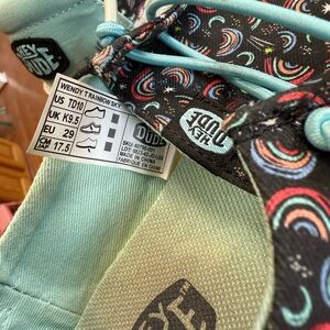 Hey Dude Wendy Teal and Black Shoes